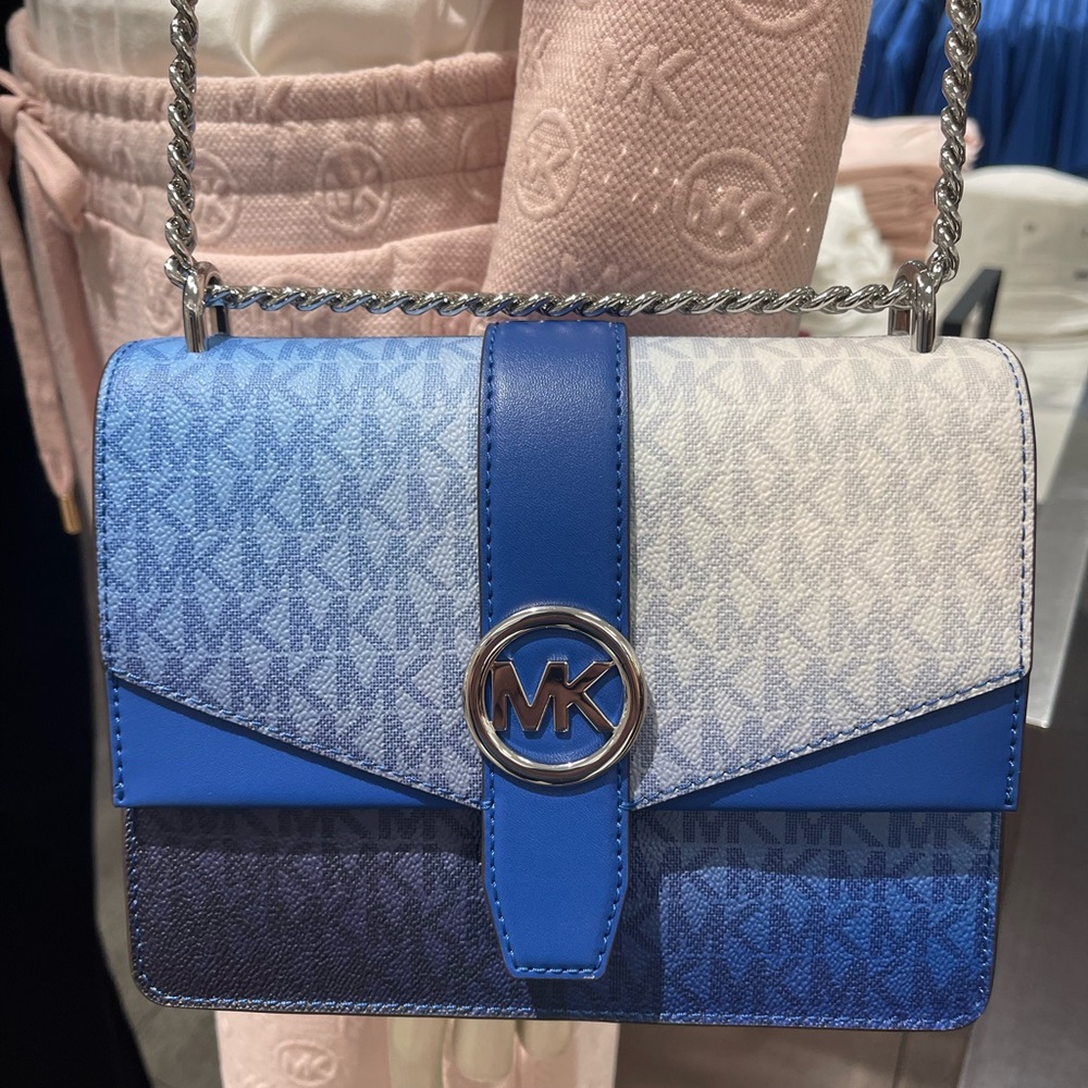 Michael Kors Greenwich Sm Color-Block Logo Flap Crossbody & Md Tri-Fold Wallet - Picture 16 of 16